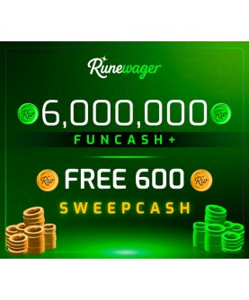 Runewager 6000000 Fun Cash + FREE 600 Sweep Cash Key GLOBAL